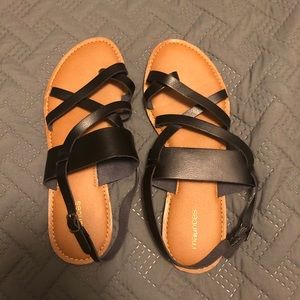 Maurice’s Black Sandals